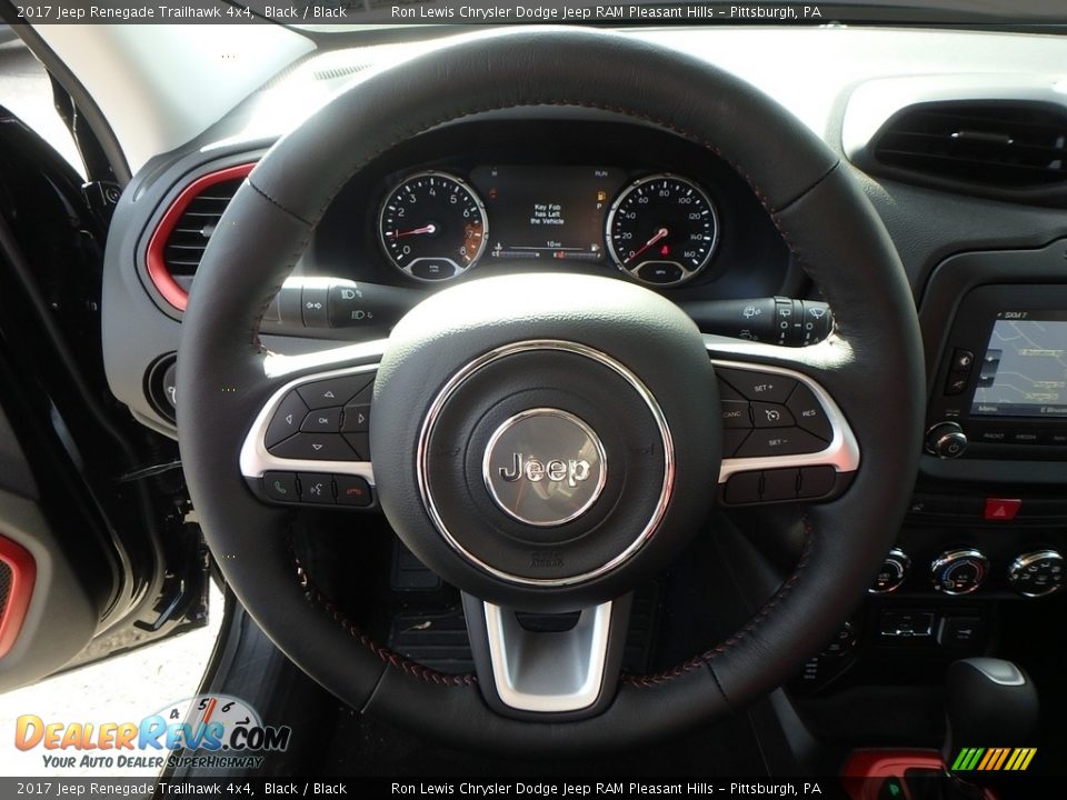 2017 Jeep Renegade Trailhawk 4x4 Black / Black Photo #18