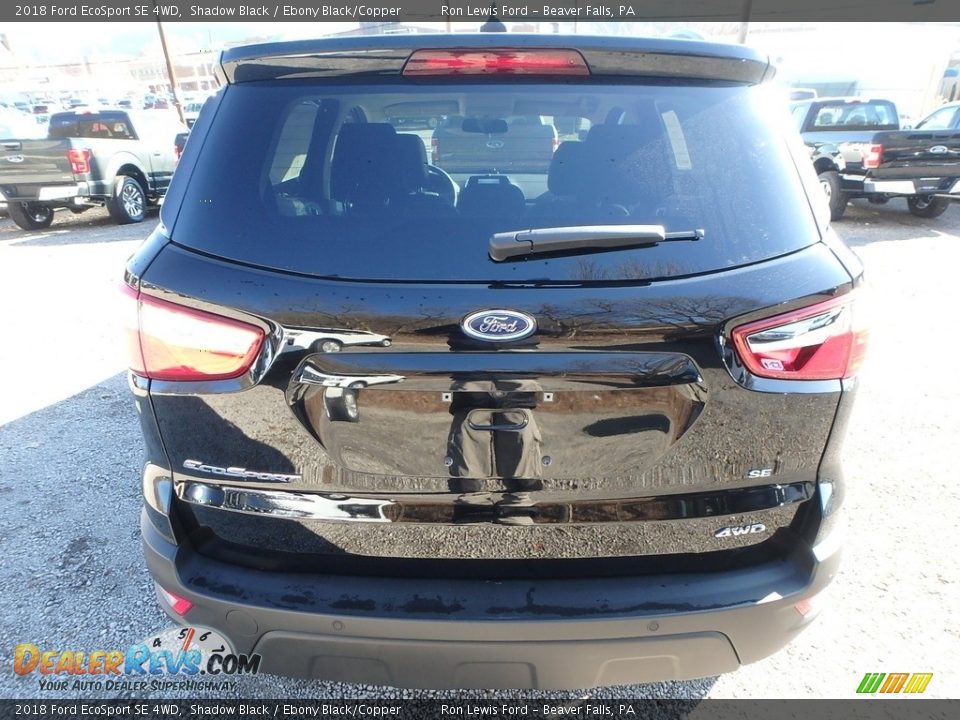 2018 Ford EcoSport SE 4WD Shadow Black / Ebony Black/Copper Photo #3