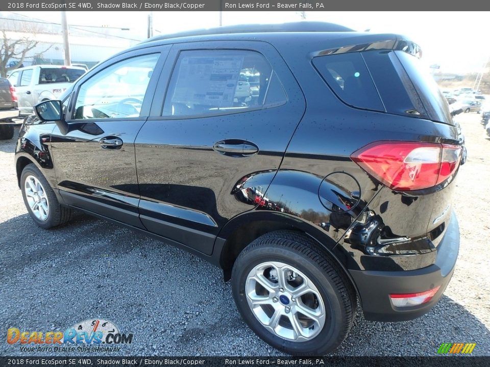 2018 Ford EcoSport SE 4WD Shadow Black / Ebony Black/Copper Photo #5