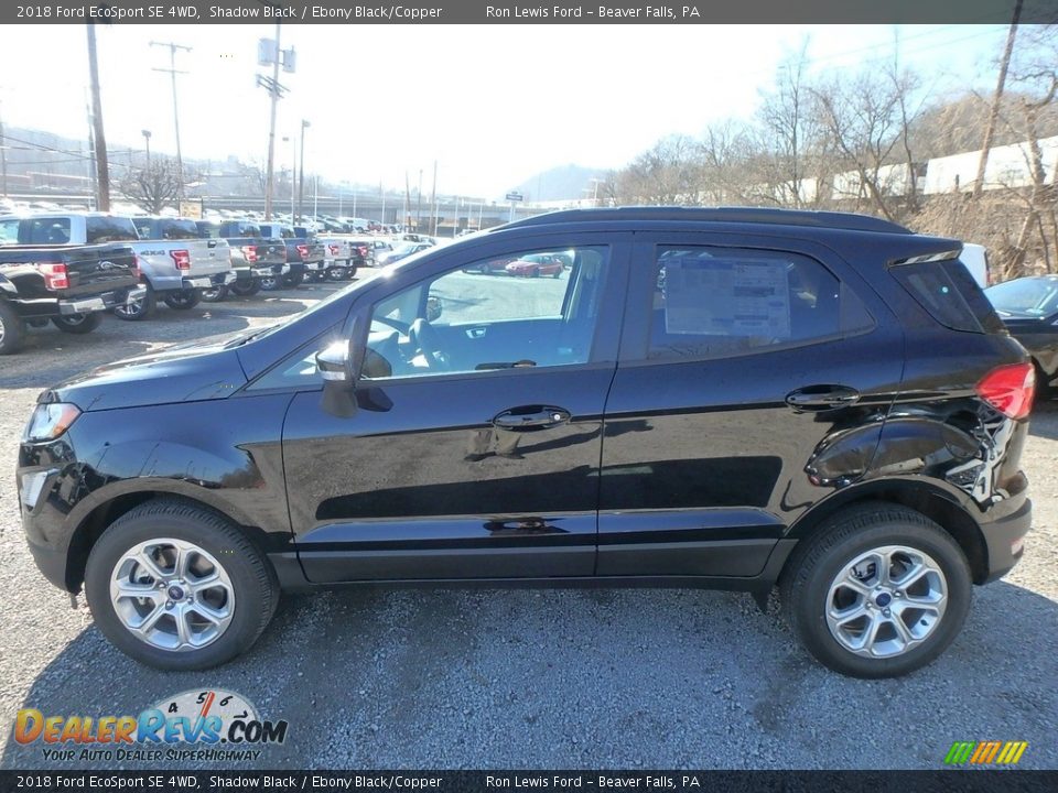 2018 Ford EcoSport SE 4WD Shadow Black / Ebony Black/Copper Photo #6