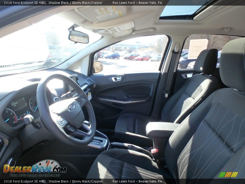 2018 Ford EcoSport SE 4WD Shadow Black / Ebony Black/Copper Photo #11