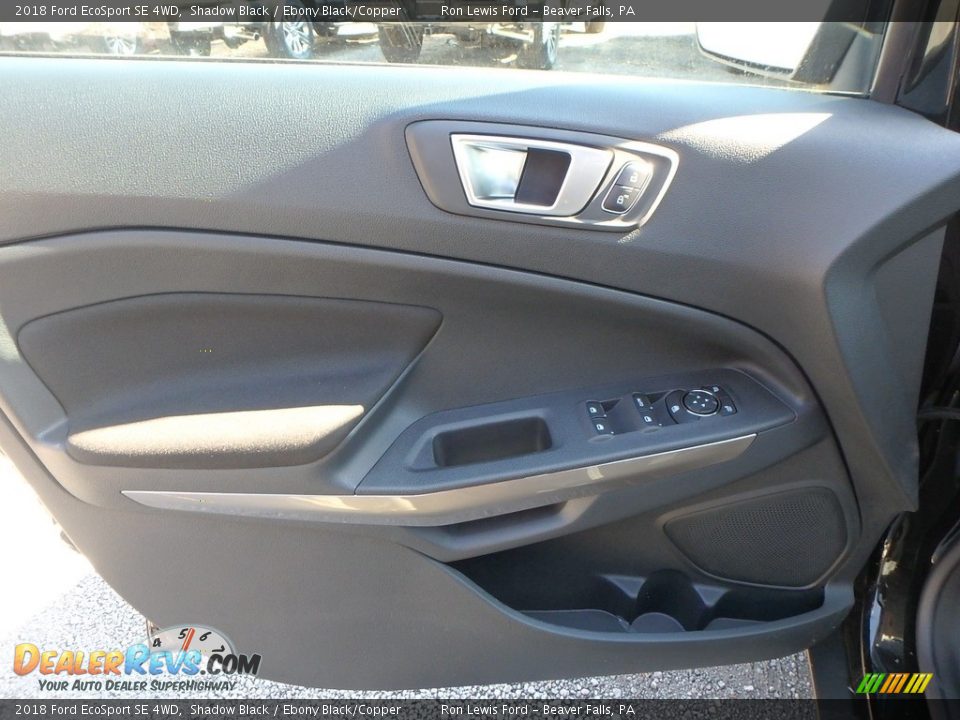 2018 Ford EcoSport SE 4WD Shadow Black / Ebony Black/Copper Photo #14