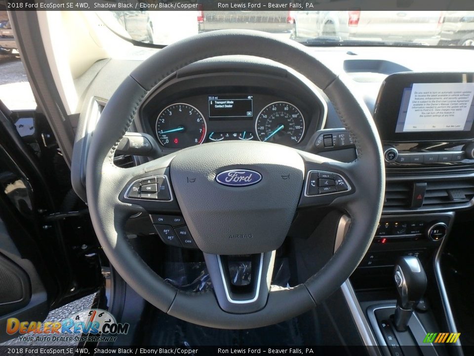 2018 Ford EcoSport SE 4WD Shadow Black / Ebony Black/Copper Photo #18