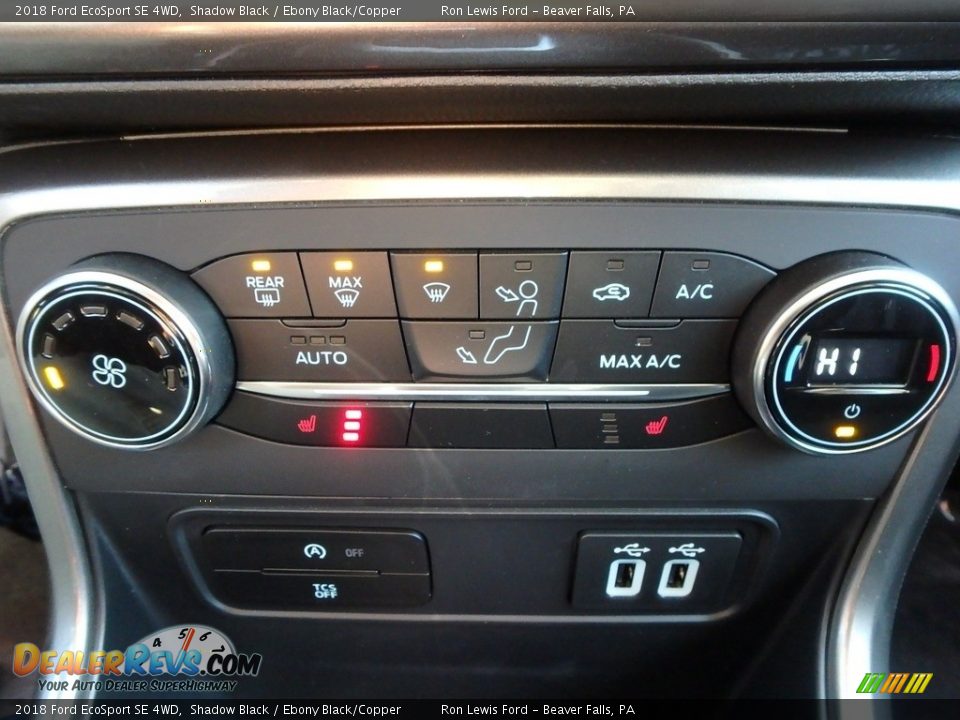 2018 Ford EcoSport SE 4WD Shadow Black / Ebony Black/Copper Photo #20