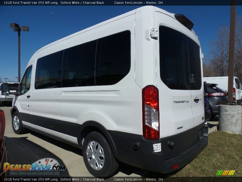 2018 Ford Transit Van 350 MR Long Oxford White / Charcoal Black Photo #3
