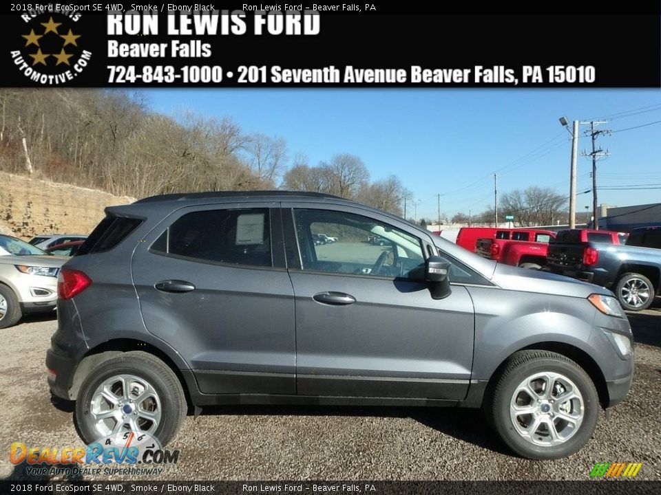 2018 Ford EcoSport SE 4WD Smoke / Ebony Black Photo #1