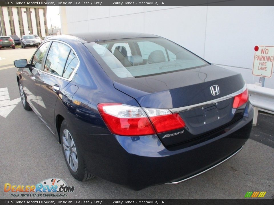 2015 Honda Accord LX Sedan Obsidian Blue Pearl / Gray Photo #3