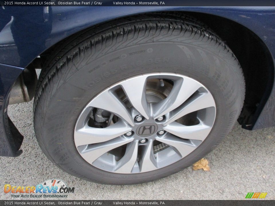 2015 Honda Accord LX Sedan Obsidian Blue Pearl / Gray Photo #6
