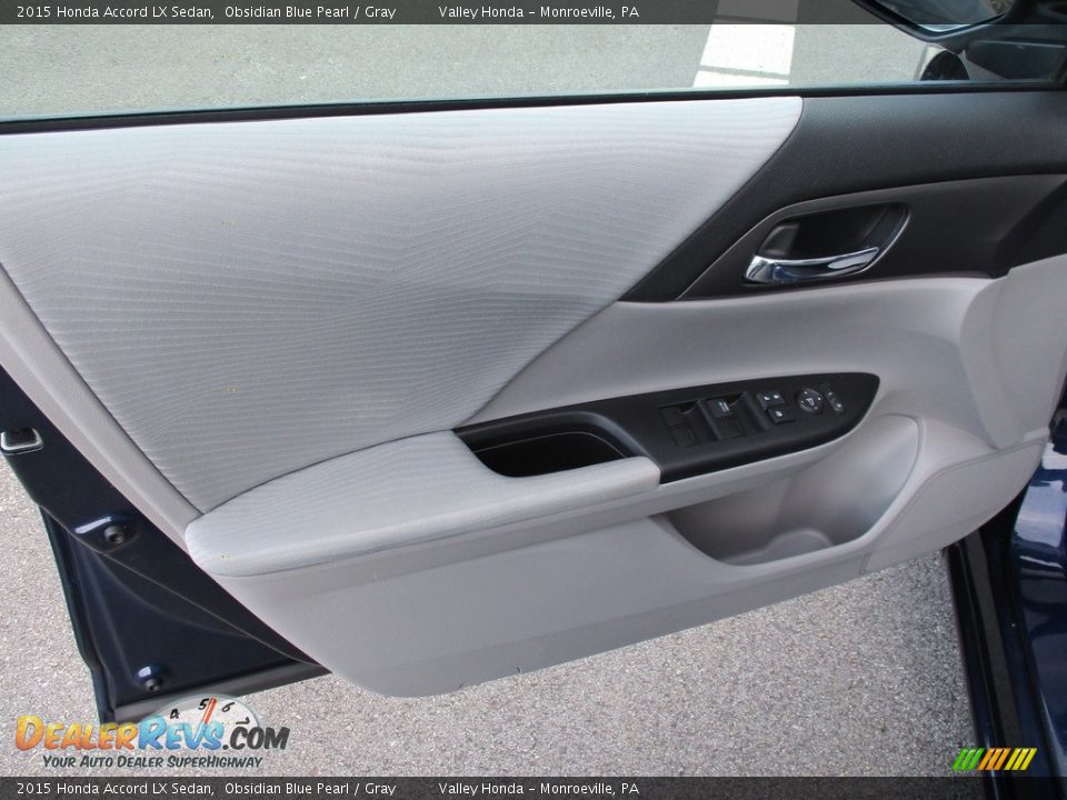 2015 Honda Accord LX Sedan Obsidian Blue Pearl / Gray Photo #10