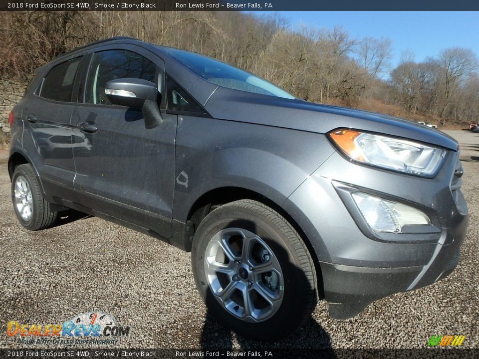 2018 Ford EcoSport SE 4WD Smoke / Ebony Black Photo #10
