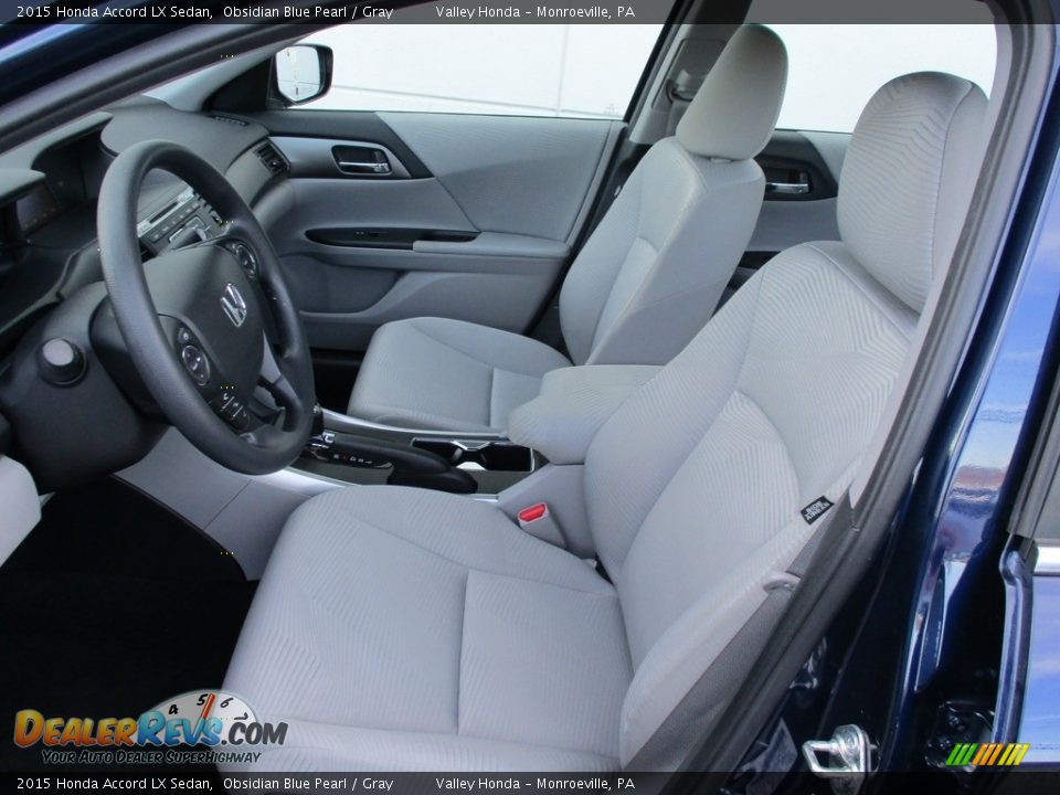 2015 Honda Accord LX Sedan Obsidian Blue Pearl / Gray Photo #11