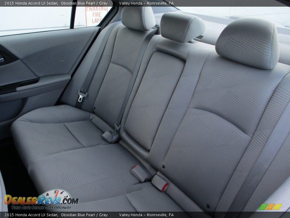 2015 Honda Accord LX Sedan Obsidian Blue Pearl / Gray Photo #12
