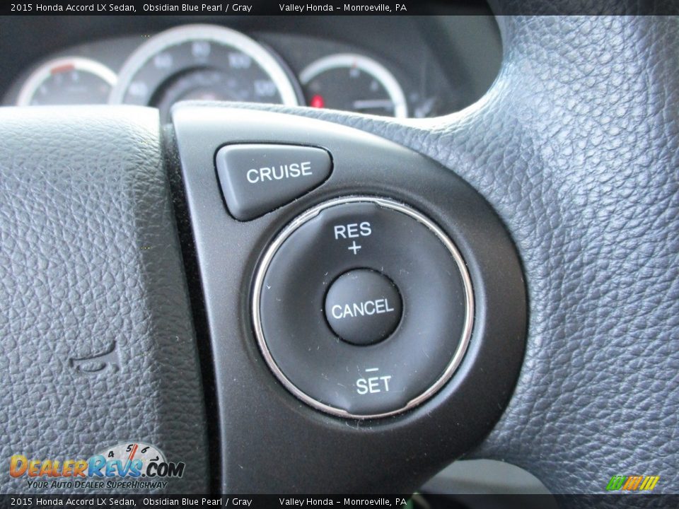 2015 Honda Accord LX Sedan Obsidian Blue Pearl / Gray Photo #17