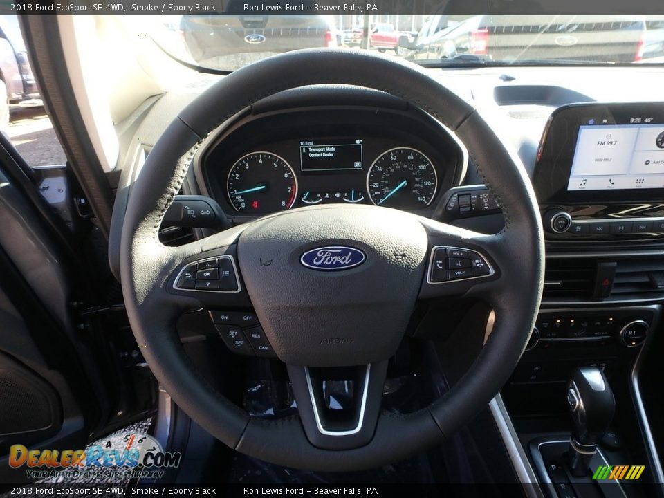 2018 Ford EcoSport SE 4WD Smoke / Ebony Black Photo #18