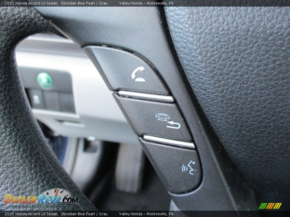 2015 Honda Accord LX Sedan Obsidian Blue Pearl / Gray Photo #18