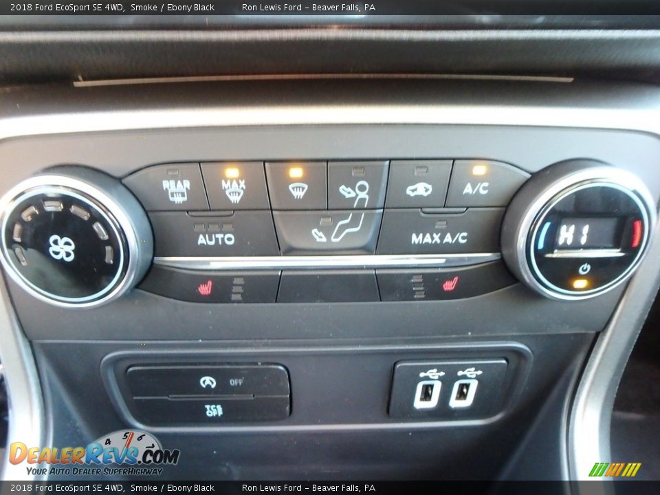 2018 Ford EcoSport SE 4WD Smoke / Ebony Black Photo #20