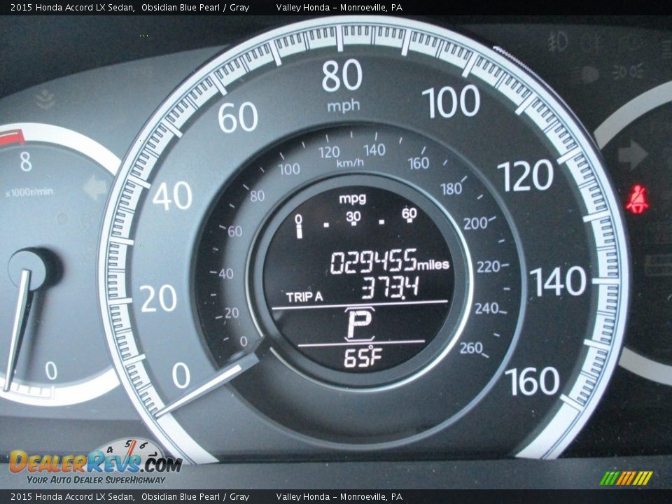 2015 Honda Accord LX Sedan Obsidian Blue Pearl / Gray Photo #21
