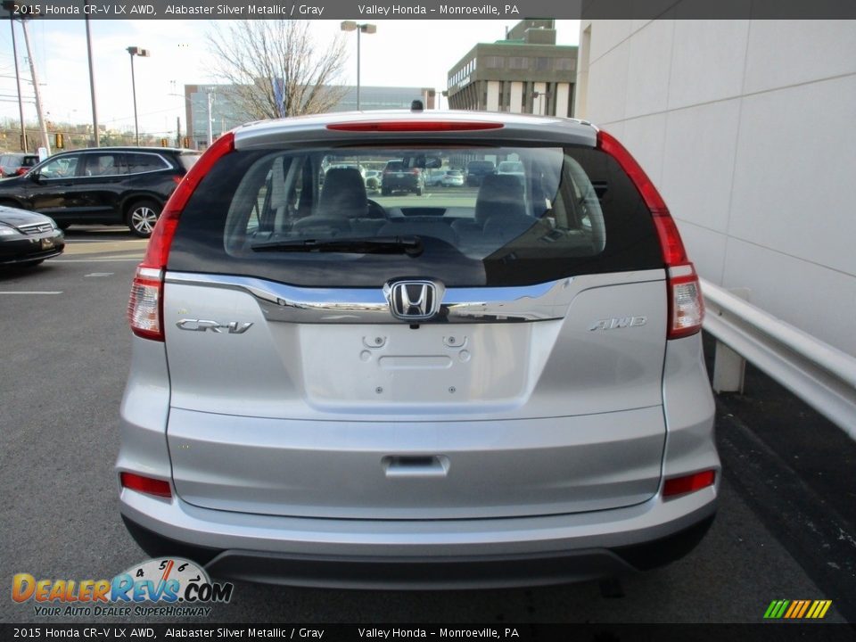 2015 Honda CR-V LX AWD Alabaster Silver Metallic / Gray Photo #4