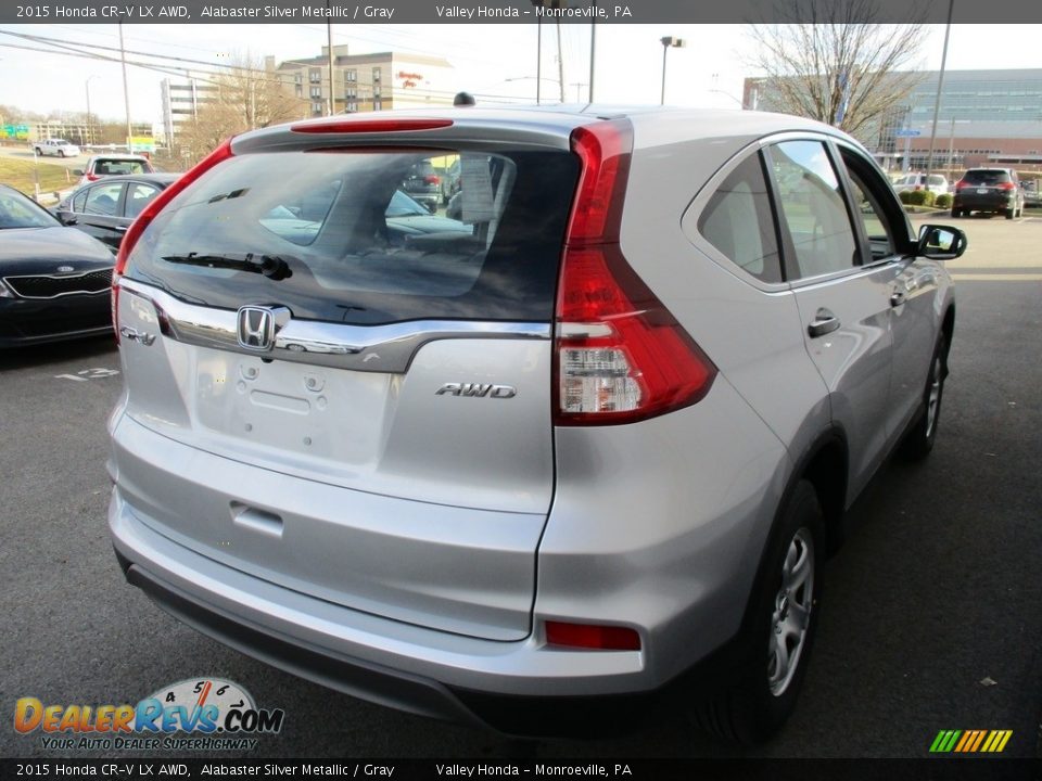 2015 Honda CR-V LX AWD Alabaster Silver Metallic / Gray Photo #5