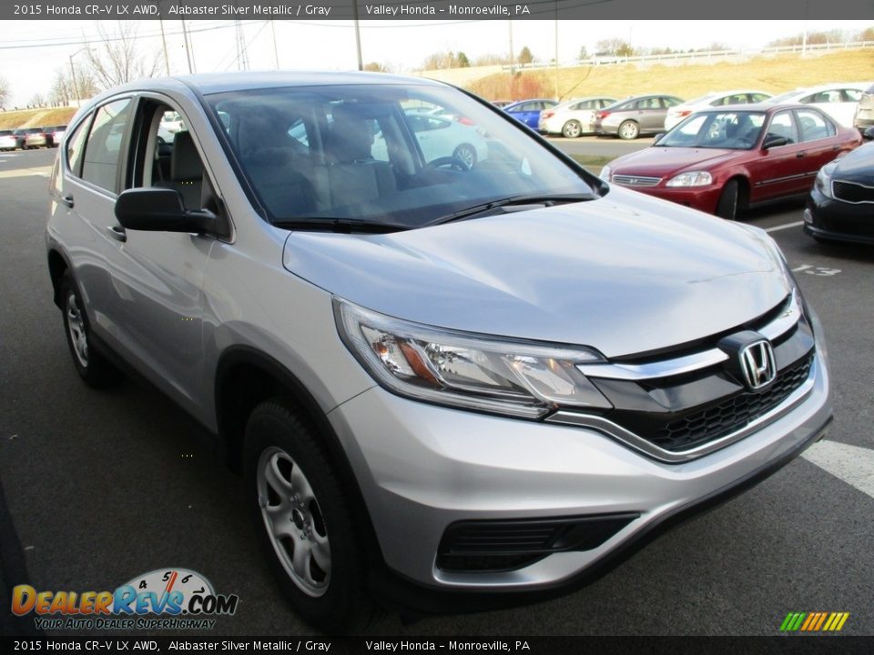 2015 Honda CR-V LX AWD Alabaster Silver Metallic / Gray Photo #7