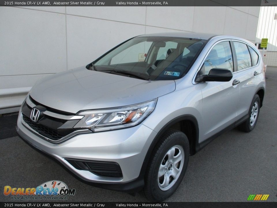 2015 Honda CR-V LX AWD Alabaster Silver Metallic / Gray Photo #9