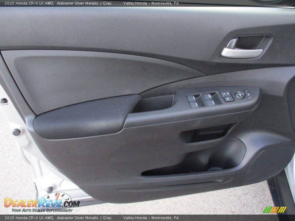 2015 Honda CR-V LX AWD Alabaster Silver Metallic / Gray Photo #10