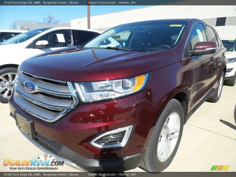 2018 Ford Edge SEL AWD Burgundy Velvet / Ebony Photo #1