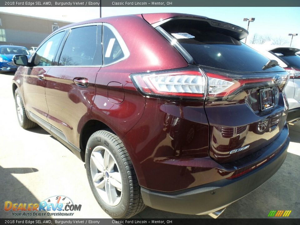 2018 Ford Edge SEL AWD Burgundy Velvet / Ebony Photo #3