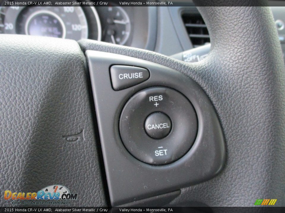 2015 Honda CR-V LX AWD Alabaster Silver Metallic / Gray Photo #17