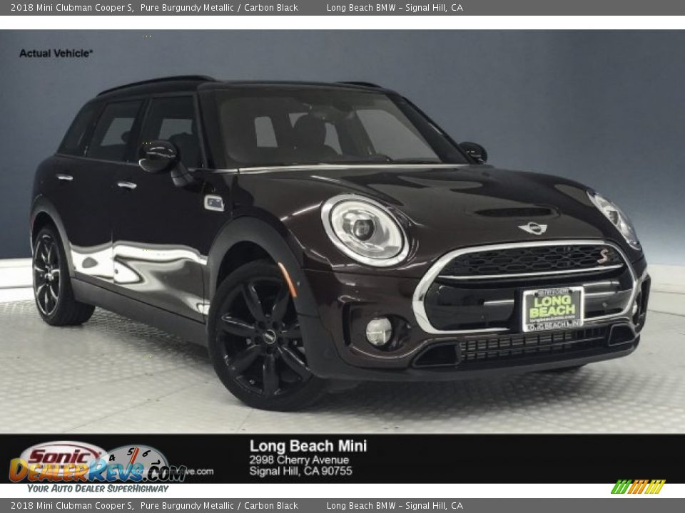 2018 Mini Clubman Cooper S Pure Burgundy Metallic / Carbon Black Photo #1
