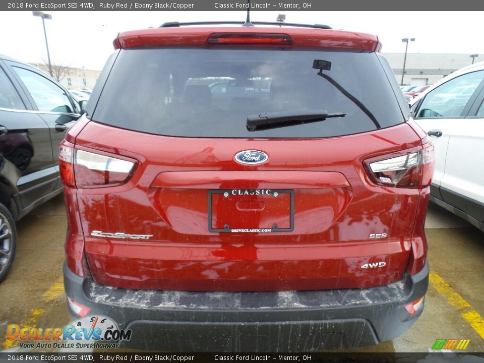 2018 Ford EcoSport SES 4WD Ruby Red / Ebony Black/Copper Photo #4