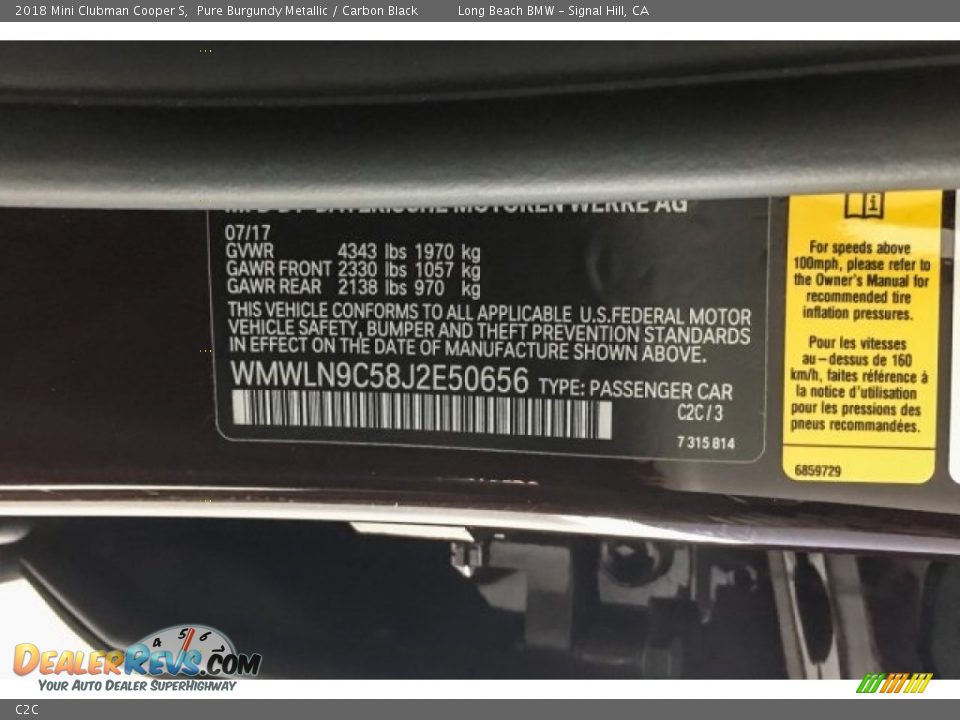 Mini Color Code C2C Pure Burgundy Metallic