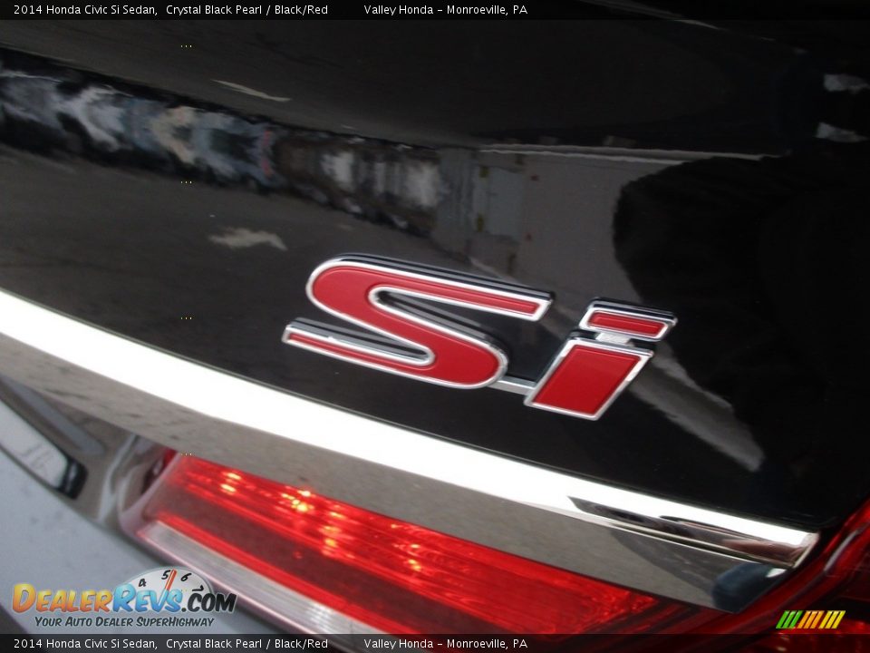 2014 Honda Civic Si Sedan Crystal Black Pearl / Black/Red Photo #6