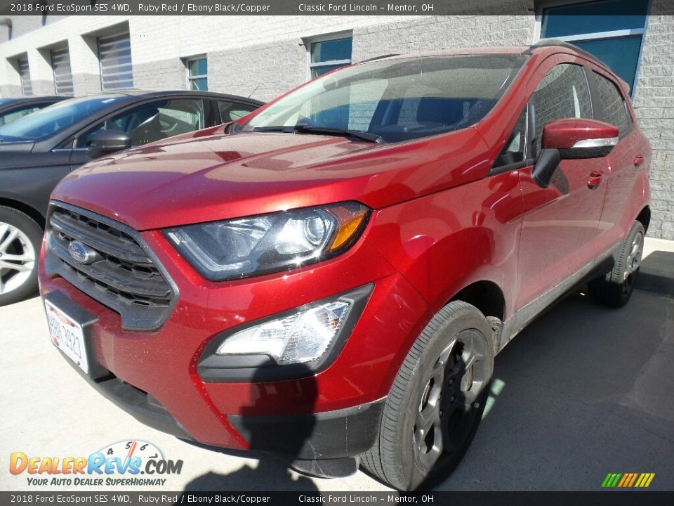 2018 Ford EcoSport SES 4WD Ruby Red / Ebony Black/Copper Photo #1