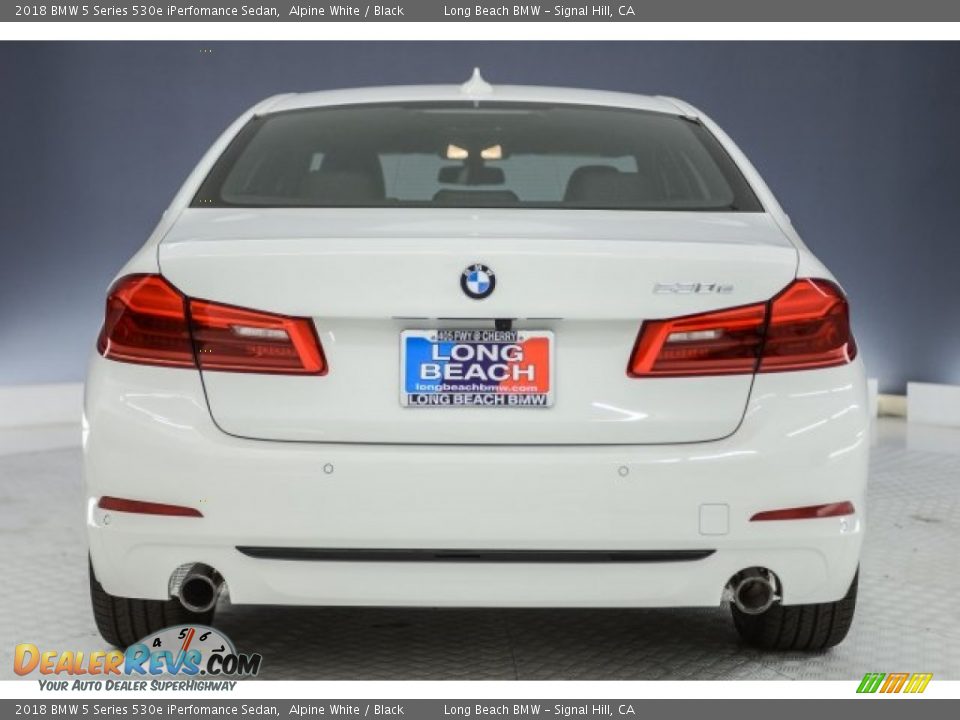 2018 BMW 5 Series 530e iPerfomance Sedan Alpine White / Black Photo #6