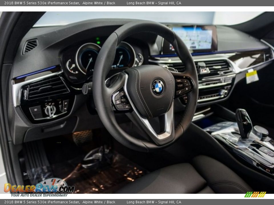 2018 BMW 5 Series 530e iPerfomance Sedan Alpine White / Black Photo #9