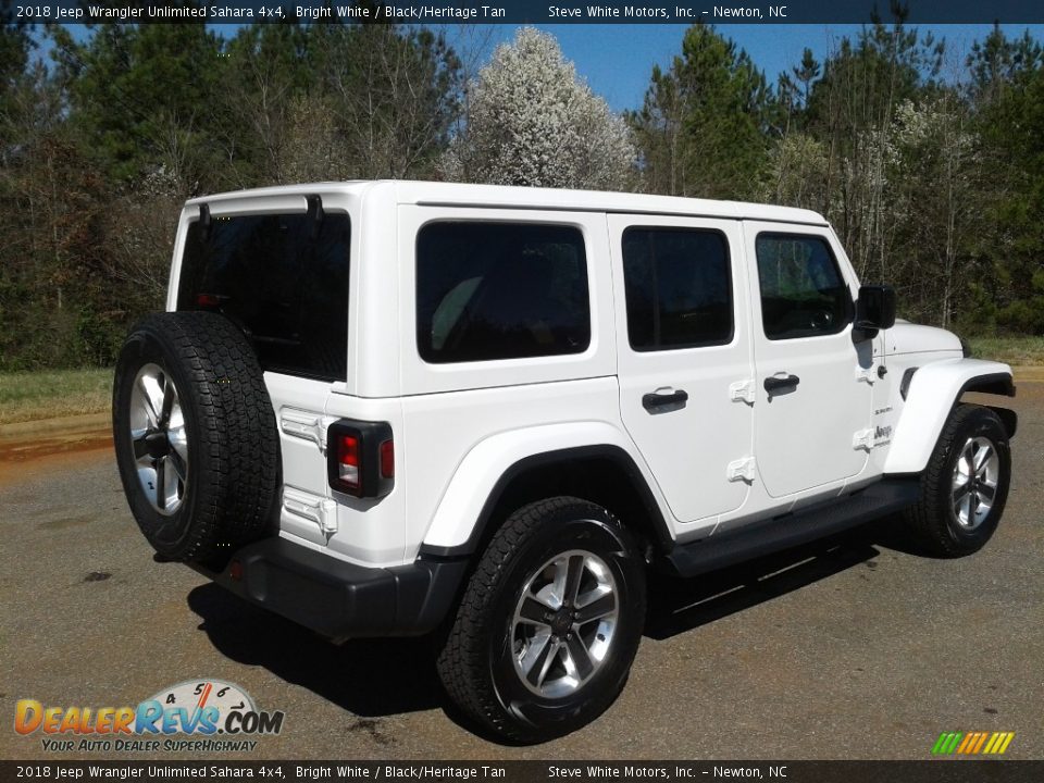 2018 Jeep Wrangler Unlimited Sahara 4x4 Bright White / Black/Heritage Tan Photo #6