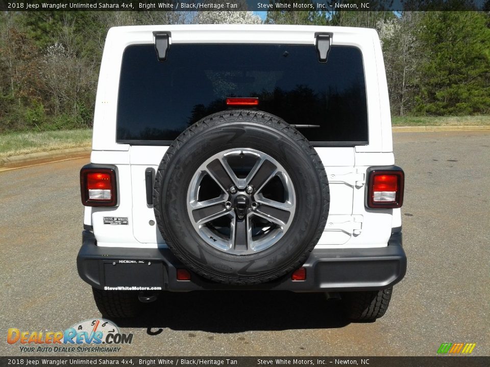 2018 Jeep Wrangler Unlimited Sahara 4x4 Bright White / Black/Heritage Tan Photo #7
