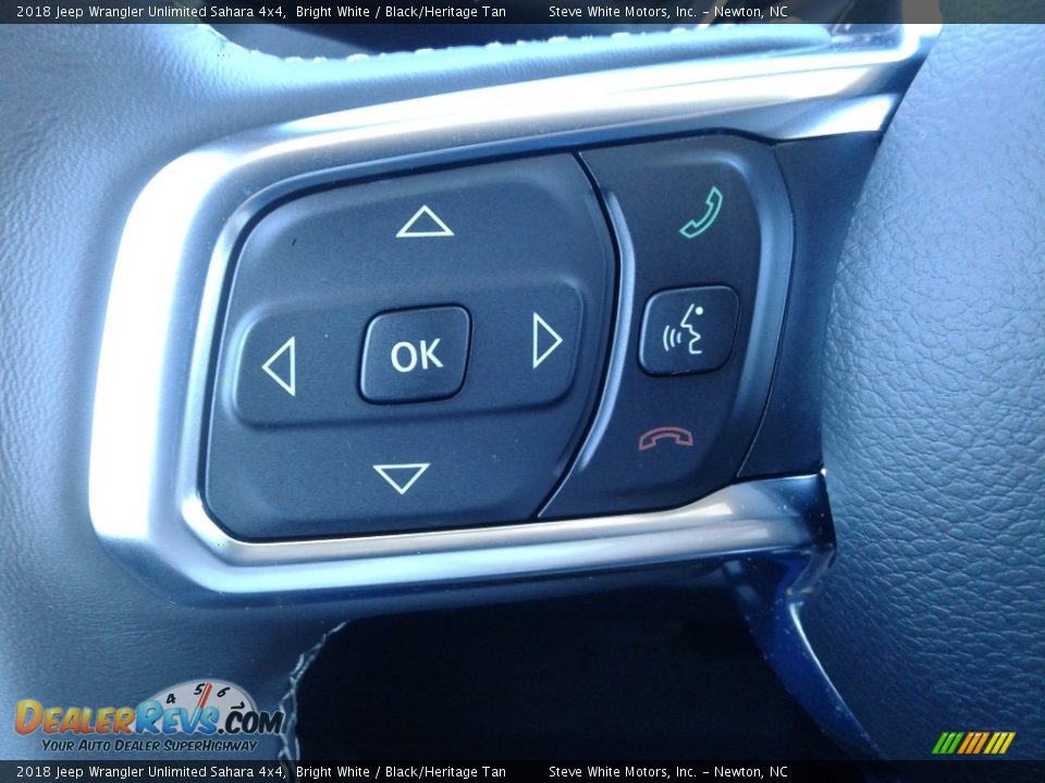 2018 Jeep Wrangler Unlimited Sahara 4x4 Bright White / Black/Heritage Tan Photo #16