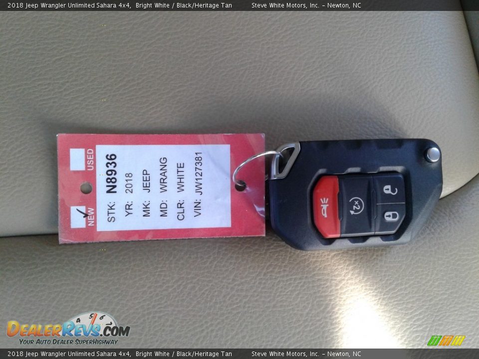 2018 Jeep Wrangler Unlimited Sahara 4x4 Bright White / Black/Heritage Tan Photo #28