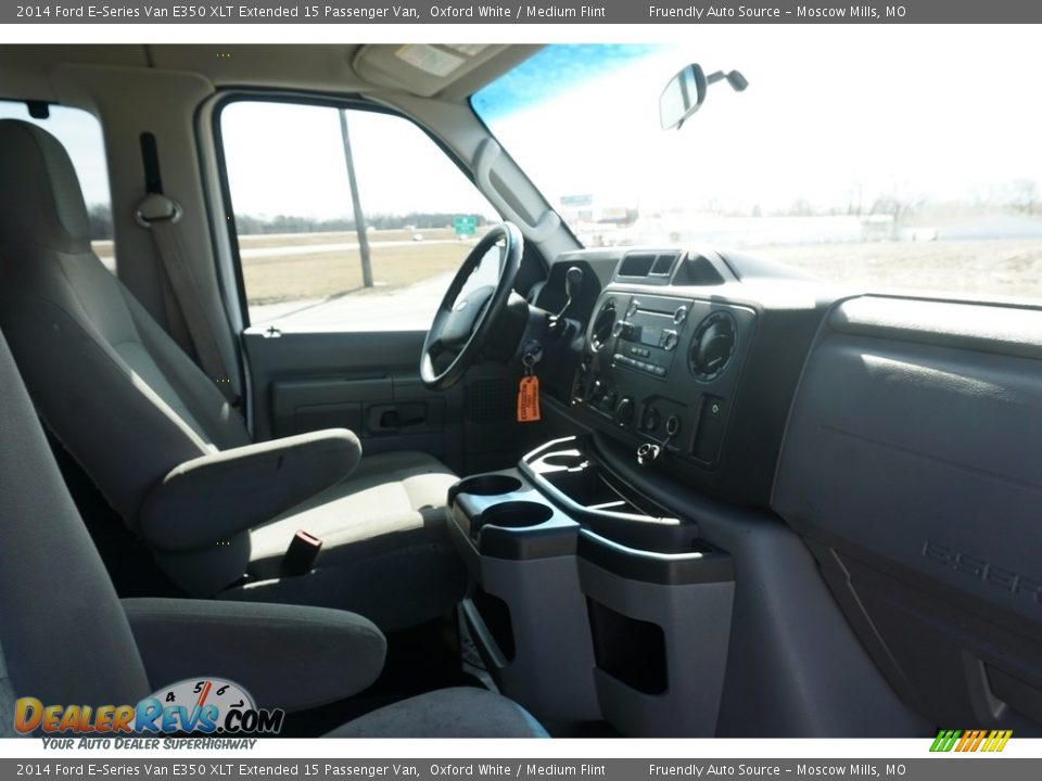 2014 Ford E-Series Van E350 XLT Extended 15 Passenger Van Oxford White / Medium Flint Photo #9