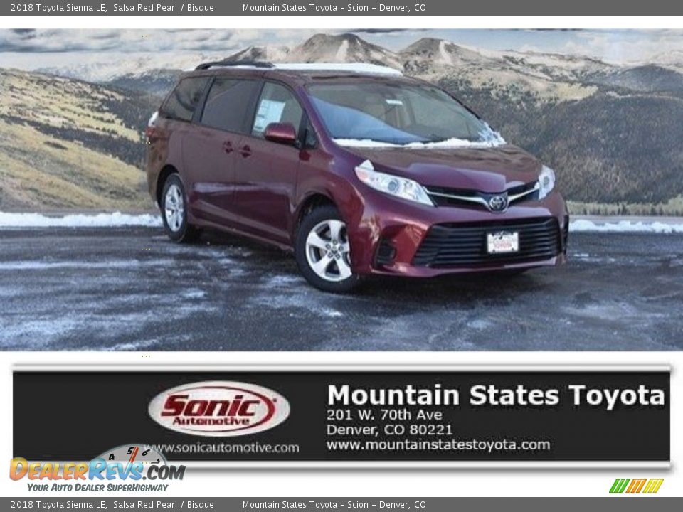 2018 Toyota Sienna LE Salsa Red Pearl / Bisque Photo #1