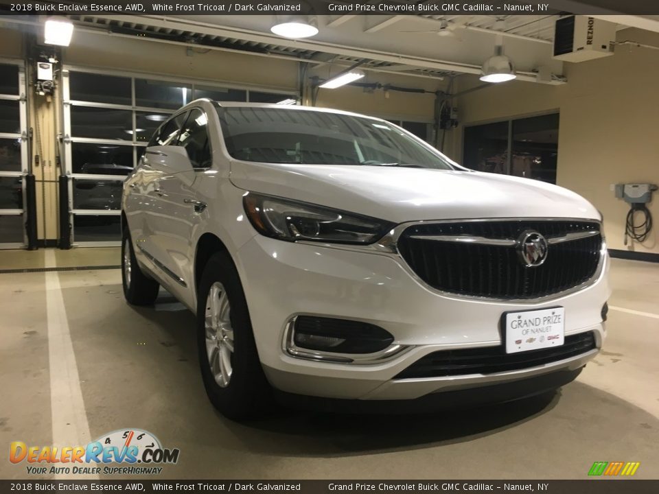 2018 Buick Enclave Essence AWD White Frost Tricoat / Dark Galvanized Photo #1