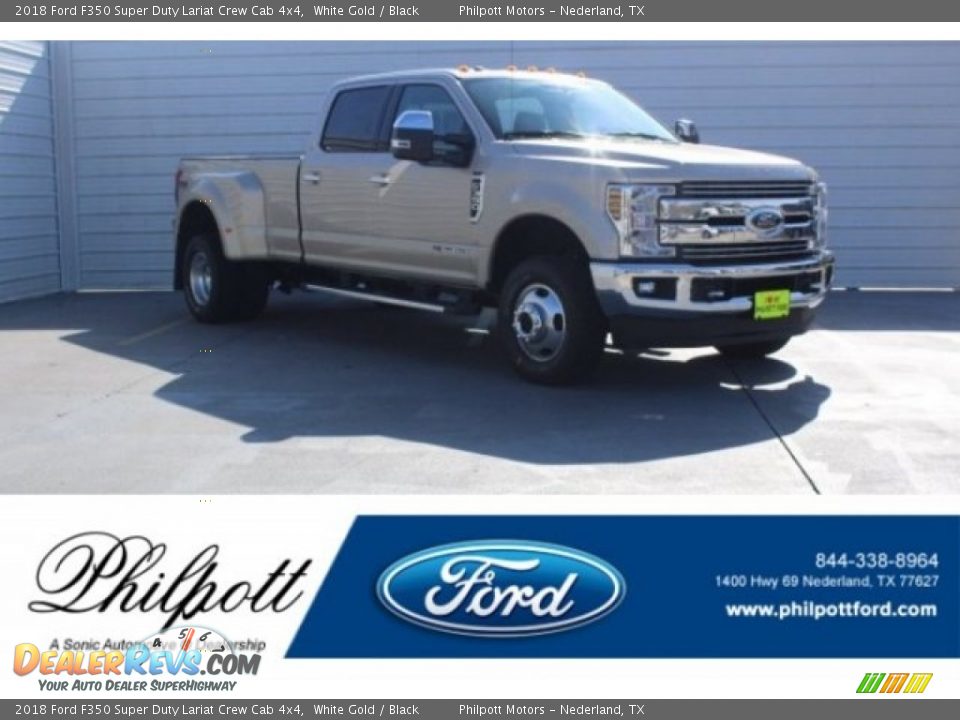 2018 Ford F350 Super Duty Lariat Crew Cab 4x4 White Gold / Black Photo #1