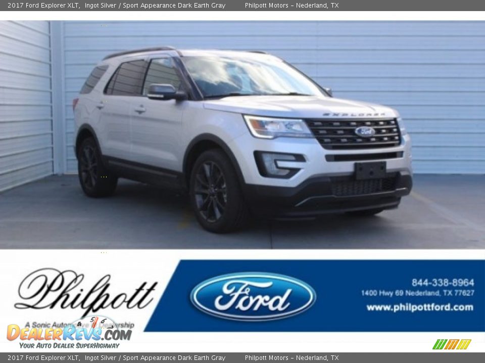 2017 Ford Explorer XLT Ingot Silver / Sport Appearance Dark Earth Gray Photo #1