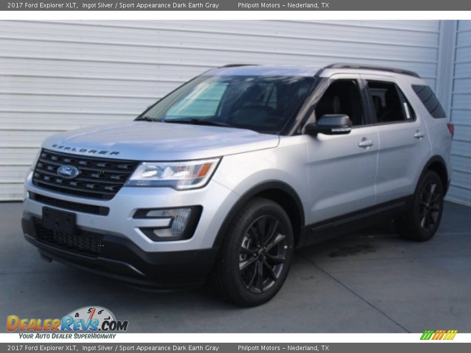 2017 Ford Explorer XLT Ingot Silver / Sport Appearance Dark Earth Gray Photo #3