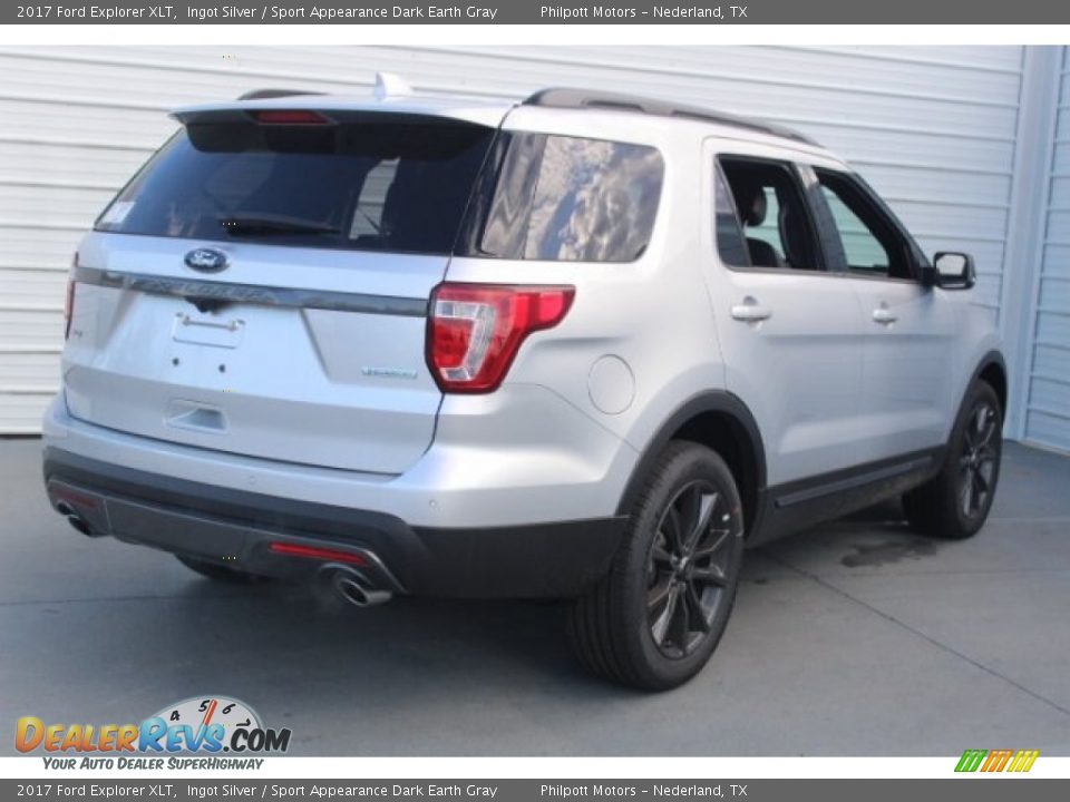 2017 Ford Explorer XLT Ingot Silver / Sport Appearance Dark Earth Gray Photo #8