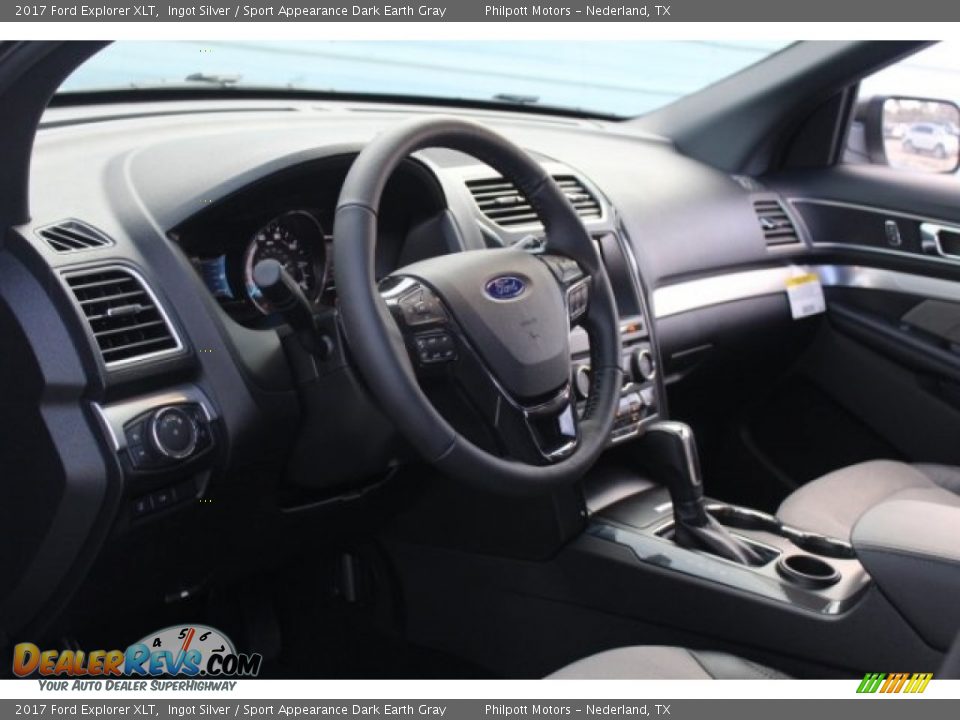 2017 Ford Explorer XLT Ingot Silver / Sport Appearance Dark Earth Gray Photo #12