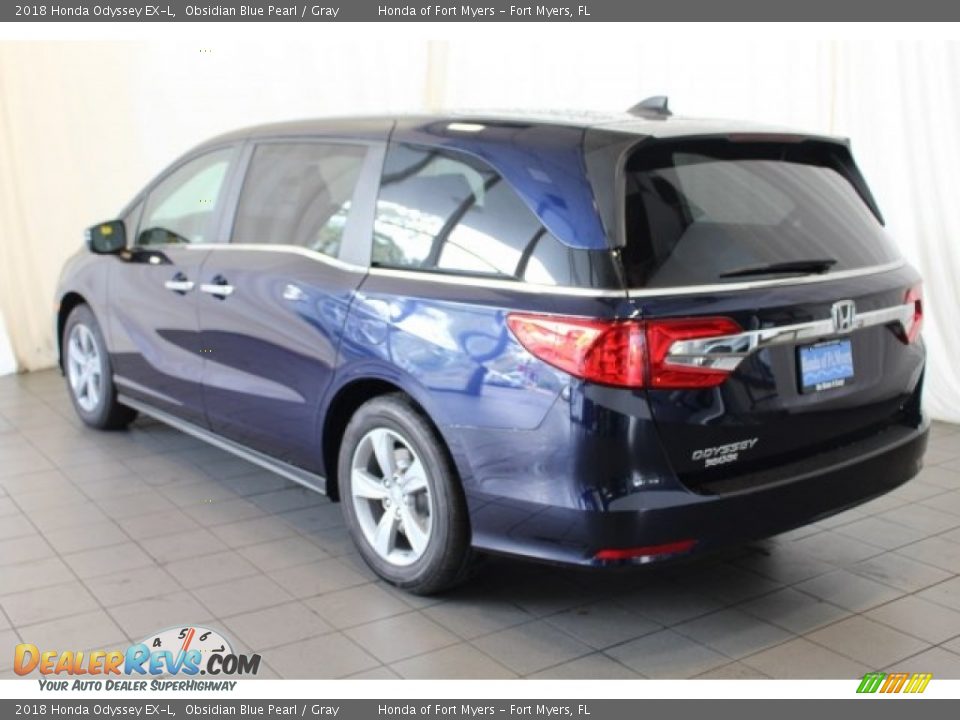 2018 Honda Odyssey EX-L Obsidian Blue Pearl / Gray Photo #7