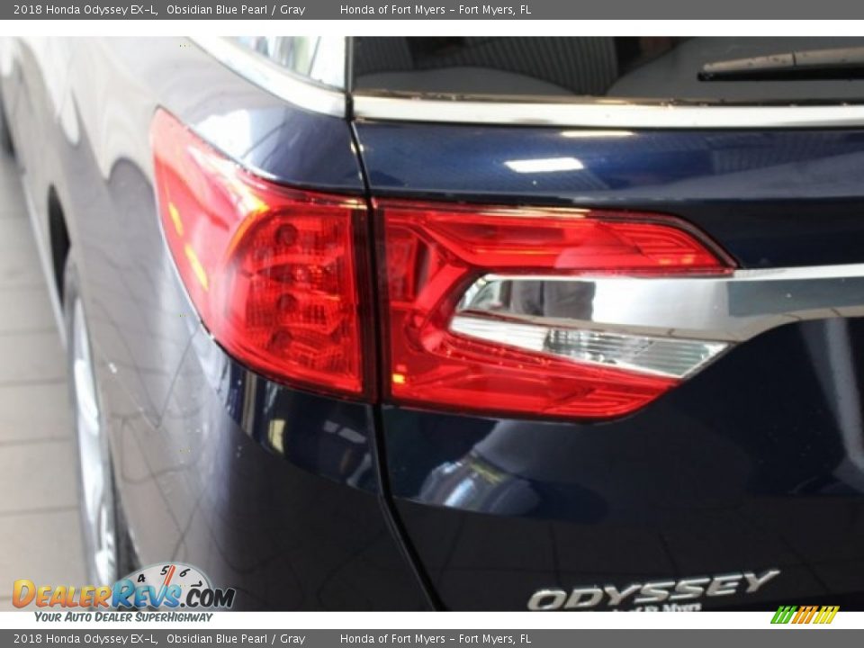 2018 Honda Odyssey EX-L Obsidian Blue Pearl / Gray Photo #9
